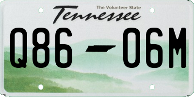 TN license plate Q8606M