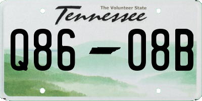 TN license plate Q8608B