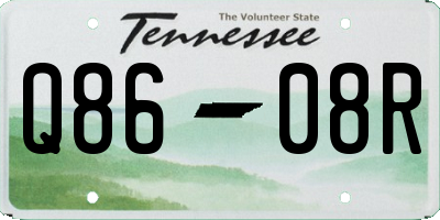 TN license plate Q8608R