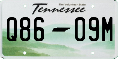 TN license plate Q8609M