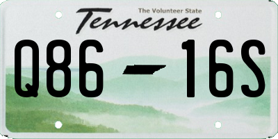 TN license plate Q8616S