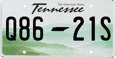 TN license plate Q8621S