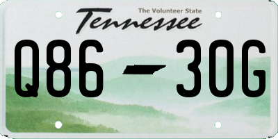 TN license plate Q8630G