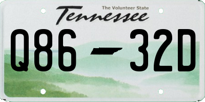 TN license plate Q8632D