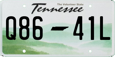 TN license plate Q8641L