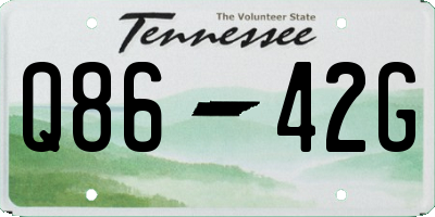 TN license plate Q8642G