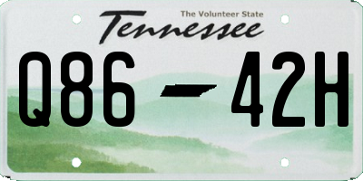 TN license plate Q8642H