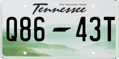 TN license plate Q8643T