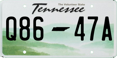 TN license plate Q8647A
