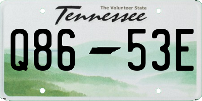 TN license plate Q8653E
