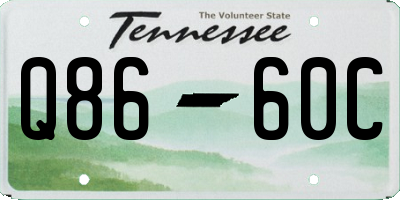 TN license plate Q8660C