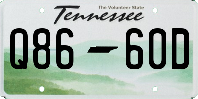 TN license plate Q8660D