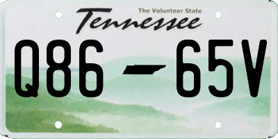 TN license plate Q8665V