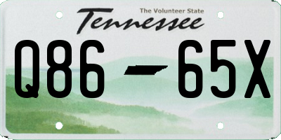 TN license plate Q8665X