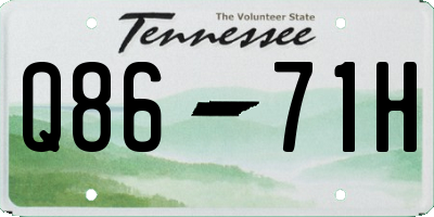 TN license plate Q8671H