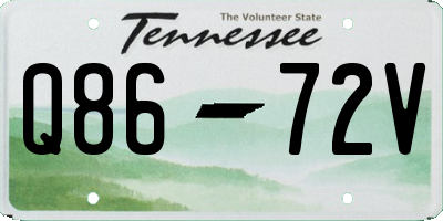 TN license plate Q8672V