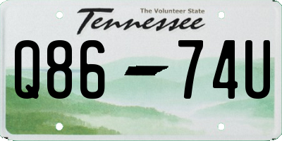 TN license plate Q8674U