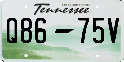 TN license plate Q8675V