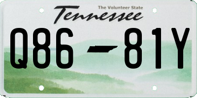 TN license plate Q8681Y