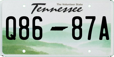 TN license plate Q8687A