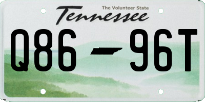 TN license plate Q8696T