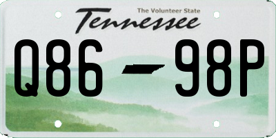 TN license plate Q8698P