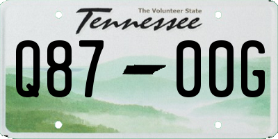 TN license plate Q8700G