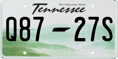 TN license plate Q8727S