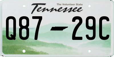 TN license plate Q8729C