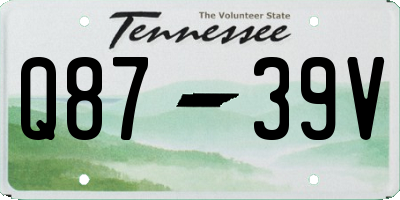 TN license plate Q8739V