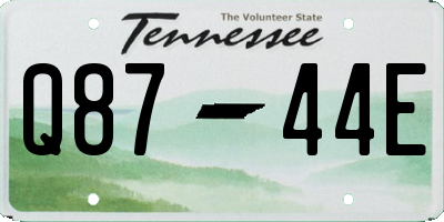 TN license plate Q8744E
