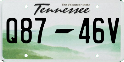 TN license plate Q8746V