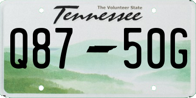 TN license plate Q8750G