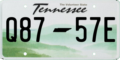 TN license plate Q8757E