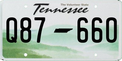 TN license plate Q8766O