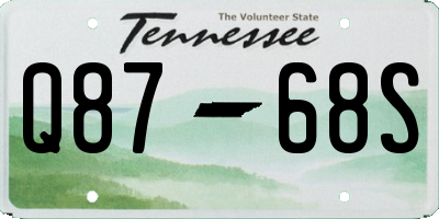 TN license plate Q8768S