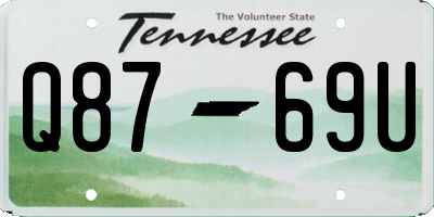 TN license plate Q8769U