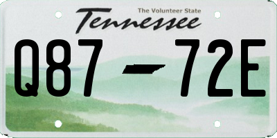 TN license plate Q8772E