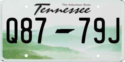 TN license plate Q8779J