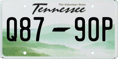 TN license plate Q8790P