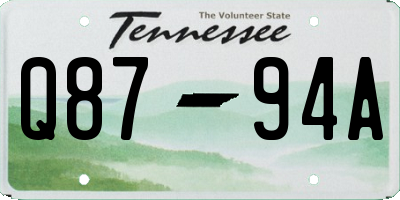 TN license plate Q8794A