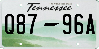 TN license plate Q8796A