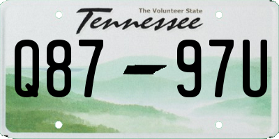 TN license plate Q8797U