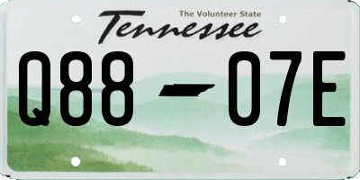 TN license plate Q8807E