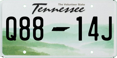 TN license plate Q8814J