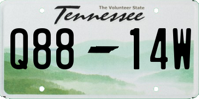 TN license plate Q8814W
