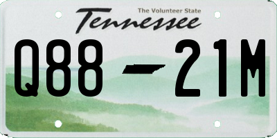 TN license plate Q8821M
