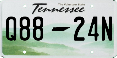 TN license plate Q8824N