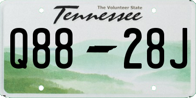 TN license plate Q8828J
