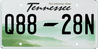 TN license plate Q8828N